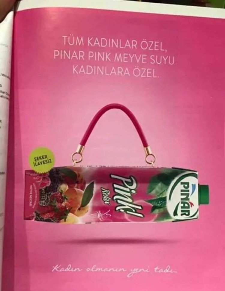 Meyve suyunu bile cinsiyetlere göre ayırma Pınar!