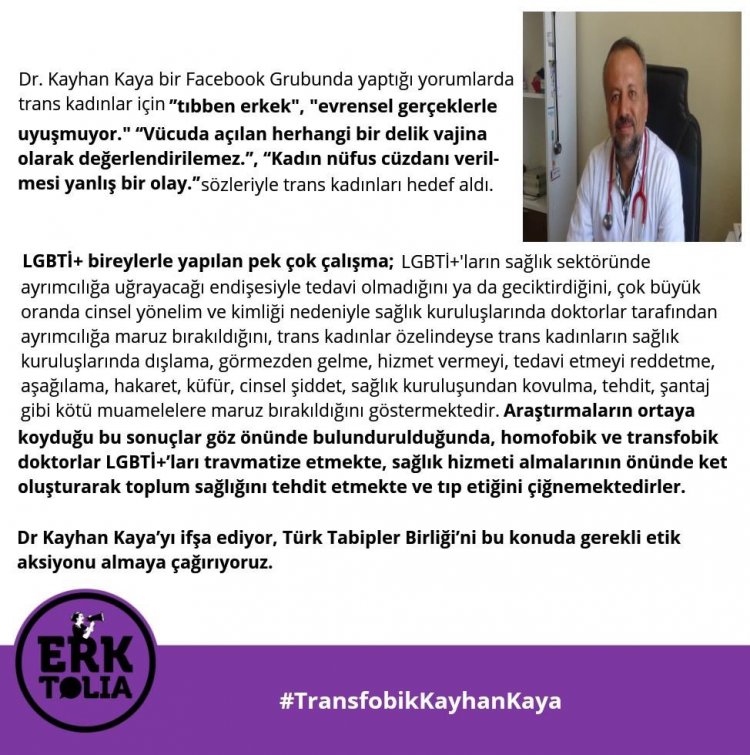 Transfobik Doktor Kayhan Kaya’yı ifşa ediyoruz!